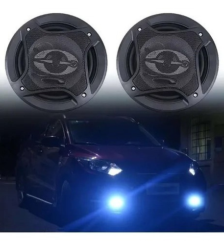 Imagen 1 de 3 de Kit 2 Parlantes Auto 13cm Redondo 300w Coaxial 2 Vías Hifi