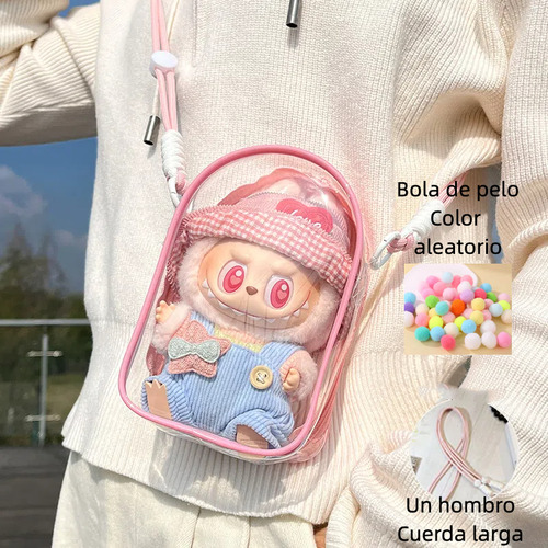 Transportadora Bolsa Funda Protector Para Labubu Have A Seat Rosa