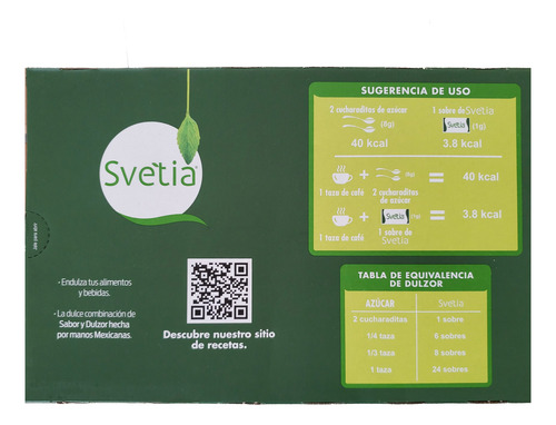 Svetia 600 Sobres De 1g Endulcorante Stevia Sustituto Azúcar