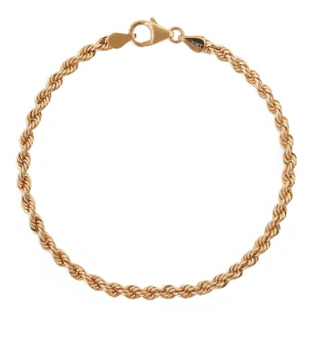 Pulsera Oro Torzal Esclava Oro Torsal 10k Kilates 2.9mm 18cm 18.5 Cm