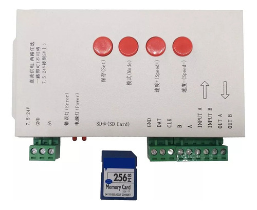. Controlador Led Rgb T1000s, Cartão Sd, Controlador De