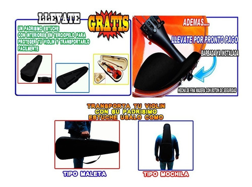 Violin Profesional Tamaño 4/4 Con Alma Y Accesorios Regalos