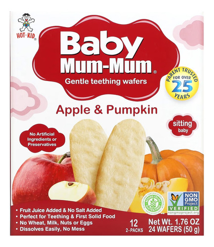 Galletas Para Bebé De Arroz Orgánica Baby Mum Mum 24pzas