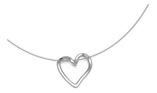 Imagen 2 de 9 de Collar Dije Y Cadena Corazón En Plata .925 Agálea Joyería