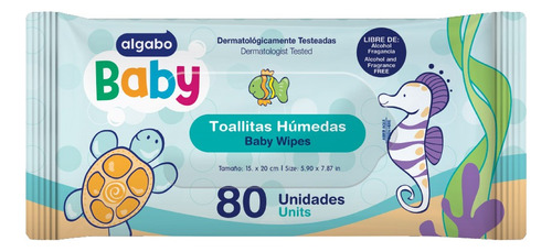 Caja X24 Toallitas Húmedas Baby 80 Unidades Algabo