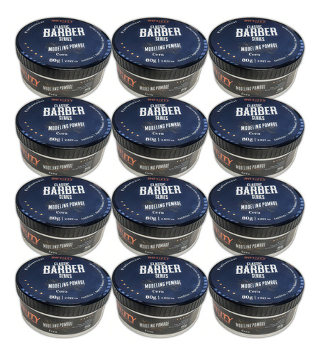 Pomada Infinity Barber Cera 80g Caixa Com 12 Unidades