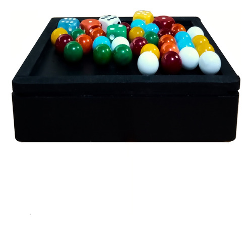 Juego De Mesa No Te Enojes Repuesto Canicas Y Dados Estuche