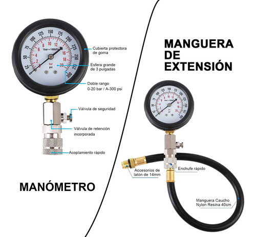 Kit Profesional De Medición Presión Del Cilindro Del Motor