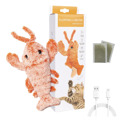 Juguete Flopping Lobster Amazinglycat Para Gatos Y Perros Pe