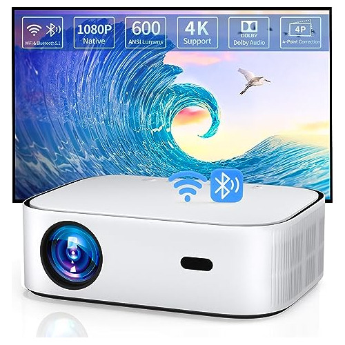 Proyector De Cine En Casa Toperson 5g Wifi Bluetooth, 1080p