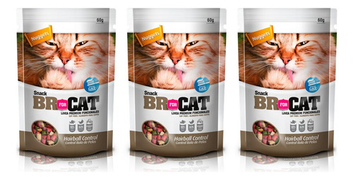 Br Fot Cat Snack Para Gatos | Control Bola De Pelo 60 G X 3u
