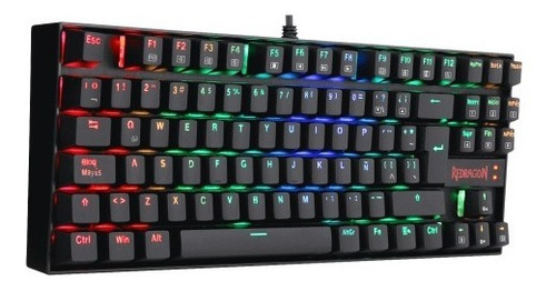 Teclado Redragon K552 Kumara Black Rgb Español Switches Red!