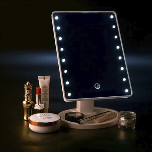 Imagen 4 de 8 de Espejo Con Luz Led Para Maquillaje Tactil 360 A Pilas