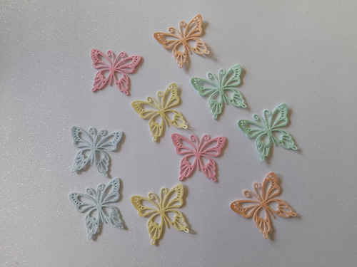 Mariposas Troqueladas Tonos Pasteles Goma Eva Gli(20 Utotal) Colores Surtidos Mariposas En Tonos Pasteles