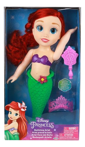 Muñeca Ariel Hora Del Baño 32cm + Accesorios Disney