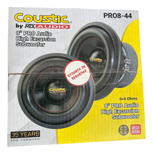 Subwoofer De 1000 Watts 8 Pulgadas - Coustic | Pro8-44 Negro