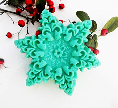 Moldfun Molde De Silicona Con Forma De Copo De Nieve Navideñ