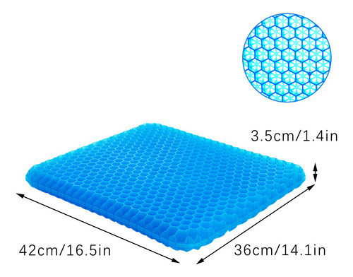 Cojín De Asiento De Gel Para Silla De Coche U Oficina Para P