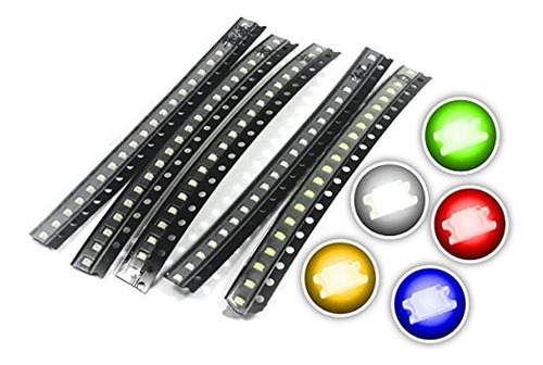 Chanzon 5 Colores X 20 Piezas = 100 Piezas 0603 Smd Luces Le