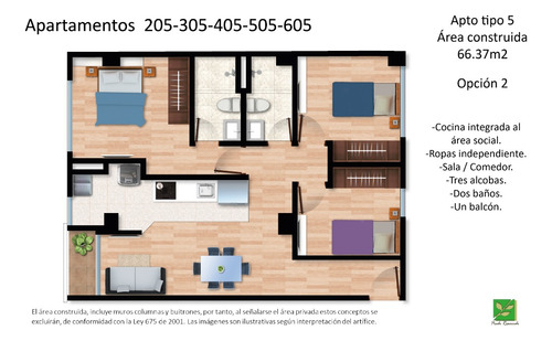 Venta Apto Para Estrenar De 3 Alcobas 2 Baños Prado Veraniego Excelente Vista