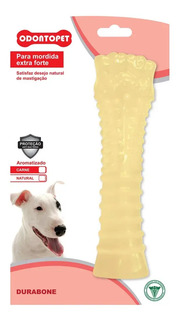 Brinquedo Mordedor Cachorro Grande Osso Resistente Odontopet Aroma Carne