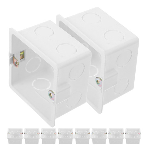 10 Cajas De Enchufe De Pared Tipo 86, Caja De Montaje De Enc