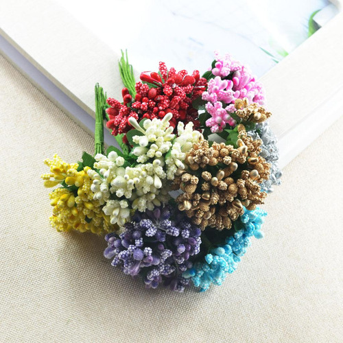 2x Un Manojo De 12 Piezas De Pistilo De Estambres De Flores