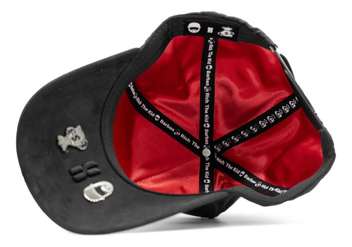 Gorra Barbas Hats Chrome 1 Blackout Con Diamantes Negro Snapback