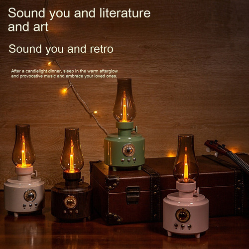 Altavoz Bluetooth Retro Para Acampar Al Aire Libre
