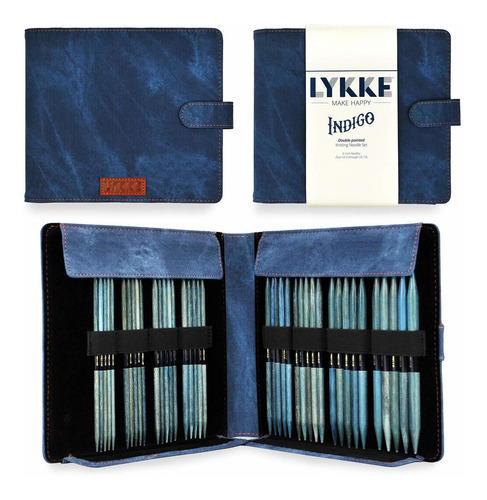 Lykke Juego Regalo Aguja Doble Punta Ee Uu 6-13 Bolsa Indigo