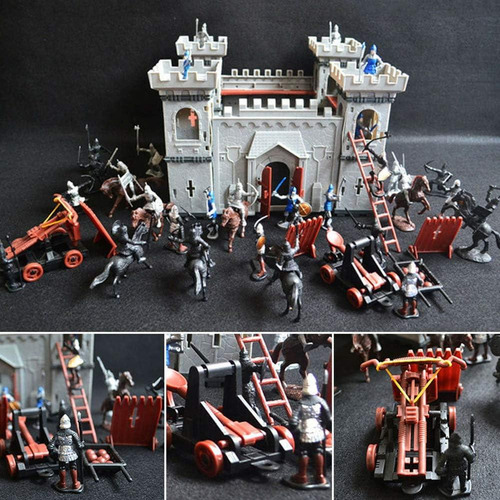 Juguete Castillo Medieval Tookie 36x25.5 Cm Diy Soldados