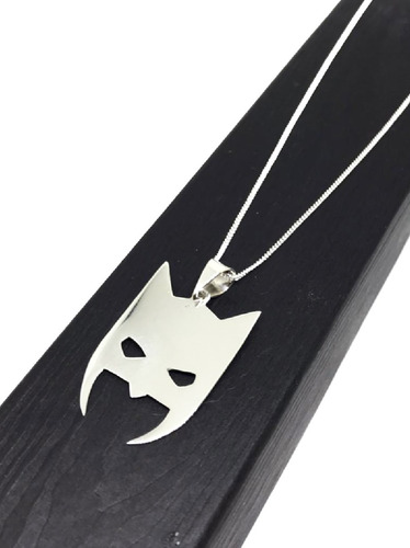 Collar De Batman Mascara Incluye Cadena En Plata Ley 925