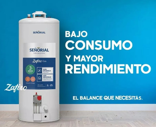 Termotanque multigas Señorial Zafiro TSZ-85 blanco 85L