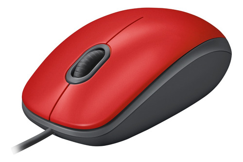 Mouse Logitech M110 Silencioso Silent Touch Color Rojo