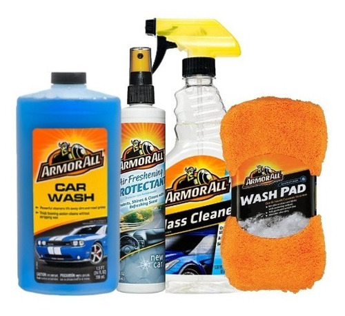 Combo Auto Limpio Shampoo Espumon Protector Limpia Vidrios