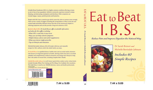 I.B.S., de Dr Sarah Brewer. Editorial Thorsons, tapa blanda en inglés