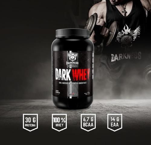 Dark Whey Concentrado Darkness (900g) - Sabor: Chocolate Chocolate