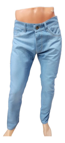 Pantalon Clasico Semichupin Hombre Jeans Rigido 