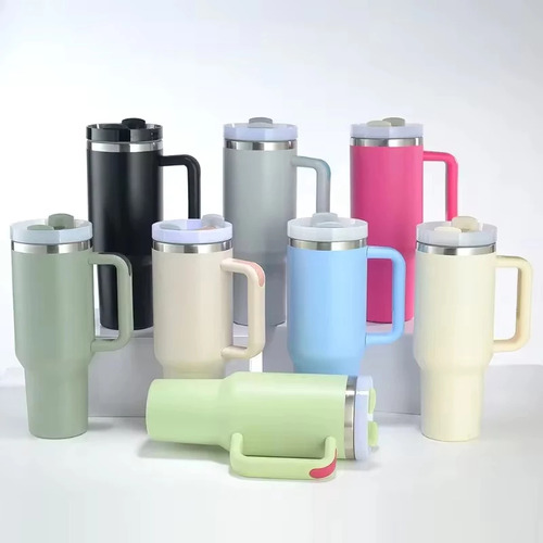 Copo Térmico Caneca Grande Gigante Inox 1200ml C/canudo Azul-turquesa Azul-turquesa