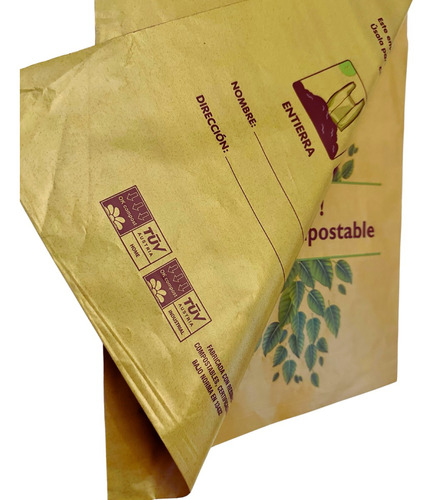 Bolsas Courier Compostables 30x40 Pack 25 Unids