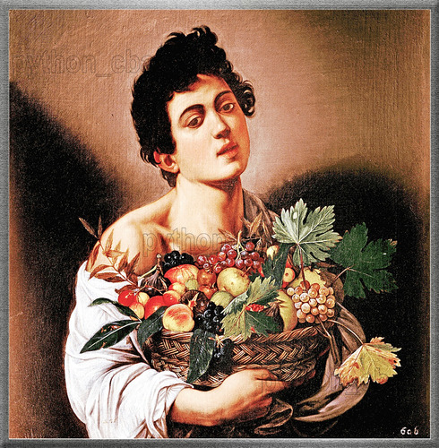 Cuadro Muchacho Con Canasta De Frutas - Caravaggio  Año 1593