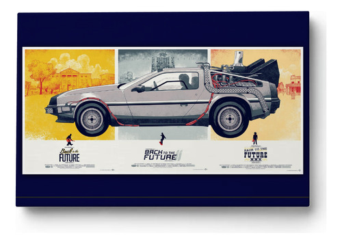 Cuadro Volver Al Futuro Deloran Vs Medidas En Lienzo Canvas Delorean 90x60