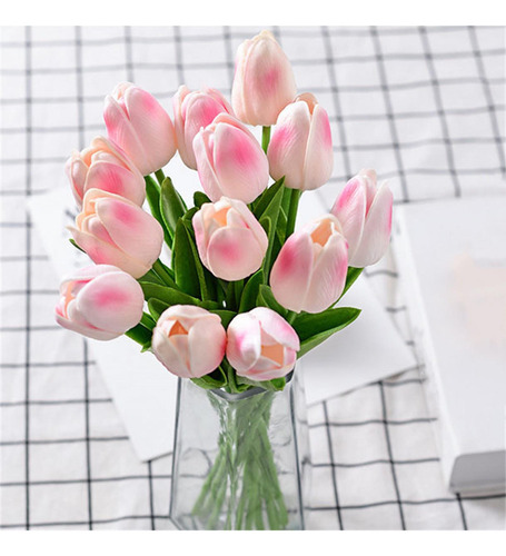 10 Peças De Flores Falsas De Tulipas Artificiais Para Decora
