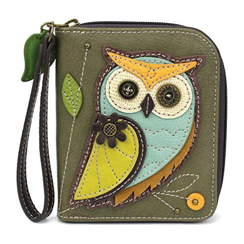Chala Handbags Owl Generation A Zip-around Wallet/wristlet O