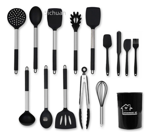 Espátula, Gris, Juego De Utensilios De Cocina De Silicona De
