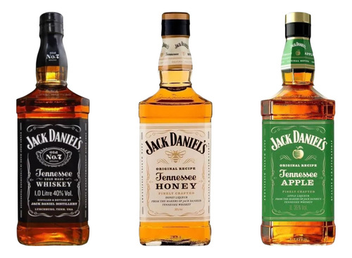 Combo Whisky Jack Daniels Tennessee N7 Apple Honey 3x1000ml