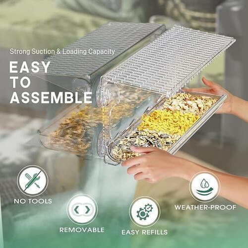 Alimentador De Pássaros De Janela Para Exteriores Clear Bird