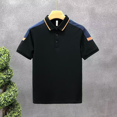 Polo Casual De Manga Corta Con Cuello Fresco Para Hombre