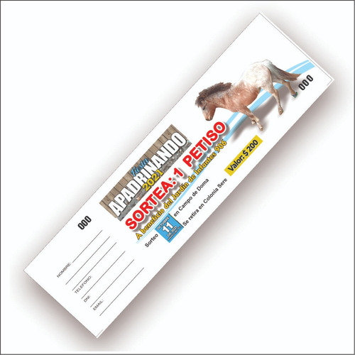 10.000 Rifas A Color Personalizadas Grandes