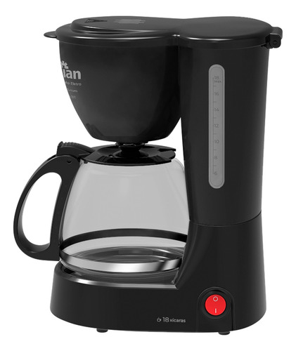 Cafeteira Elétrica 18 Xícaras 650w Preta Cf102 - Kian